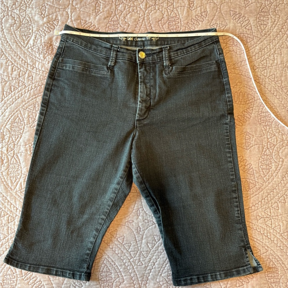 Lee Black Denim Knee-Length Shorts - Picture 3 of 12